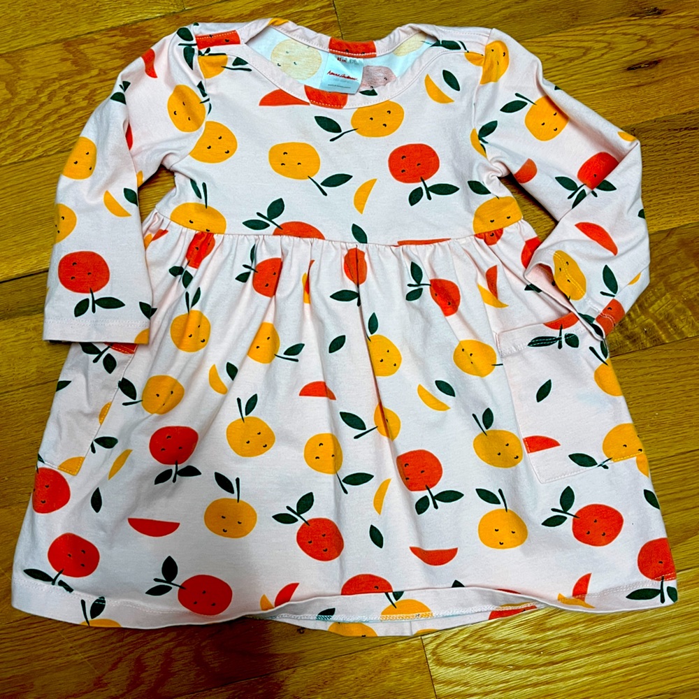 Long Sleeve Orange Dress from Hanna Andersson